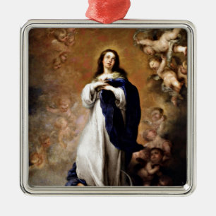 Immaculate Conception Metal Tree Decoration