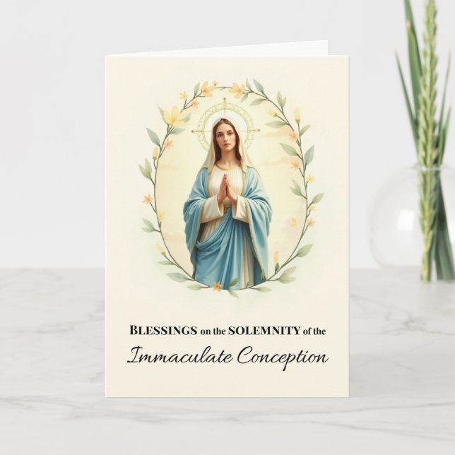 Immaculate Conception Solemnity Blessings Mary Card (Front)