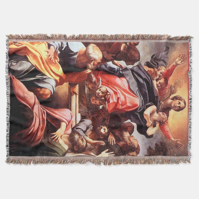Immaculate Conception Virgin Mary Assumption 01 Throw Blanket (Front)