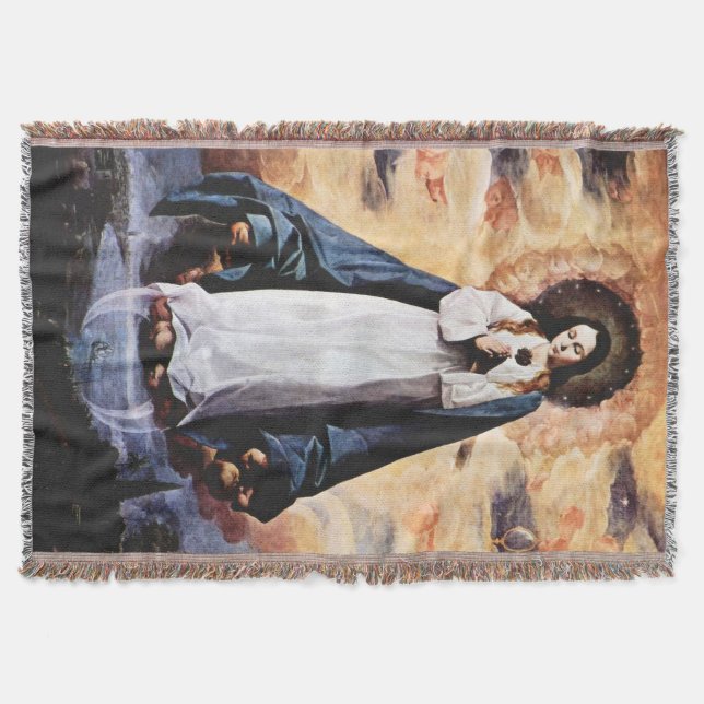 Immaculate Conception Virgin Mary Assumption 08 Throw Blanket (Front)