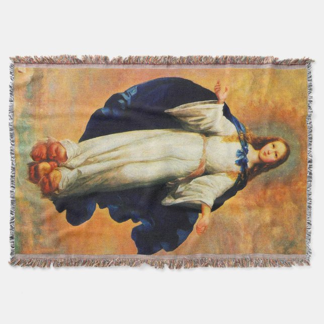 Immaculate Conception Virgin Mary Assumption 10 Throw Blanket (Front)