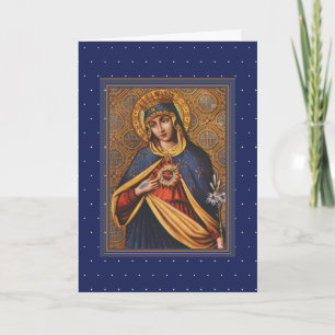 Immaculate Heart of Blessed Virgin Mary Catholic Card
