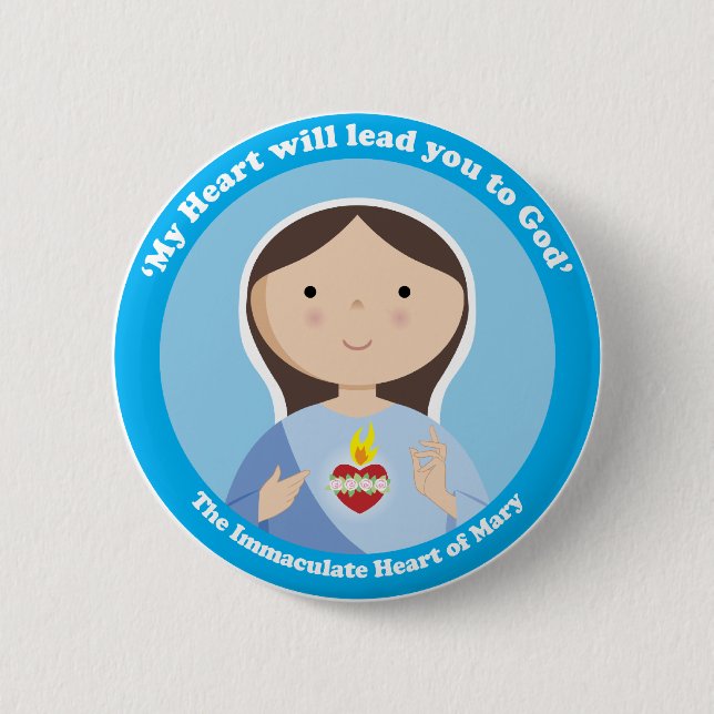 Immaculate Heart of Mary 6 Cm Round Badge (Front)