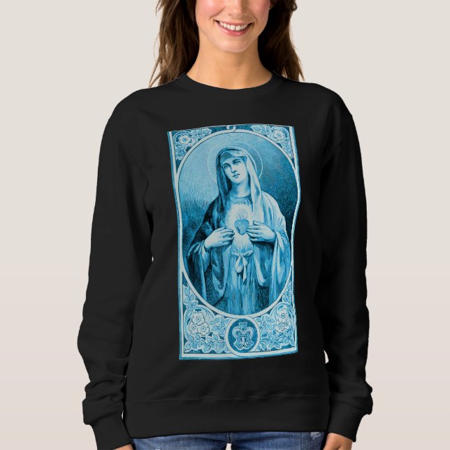 Immaculate Heart Of Mary Ave Maria Our Catholic Vi Sweatshirt (Front)