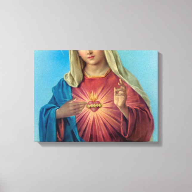 Immaculate Heart Of Mary Canvas Print (Front)