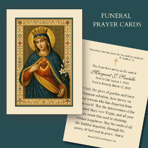 Immaculate Heart of Mary Catholic Funeral Memorial Business Card