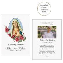 Immaculate Heart of Mary Funeral Prayer Card
