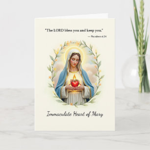 Immaculate Heart of Mary God's Peace and Blessings Card