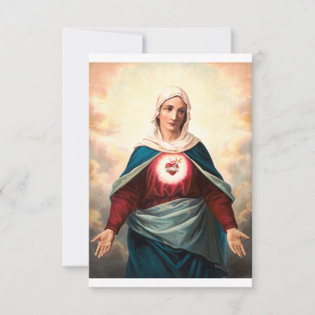 Immaculate Heart of Mary Holy Card (Front)