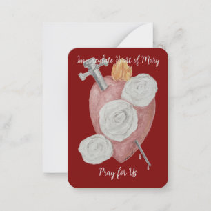 Immaculate Heart of Mary Holy Card - Set of 10