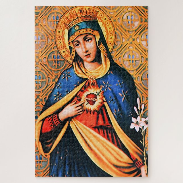 Immaculate Heart of Mary Jigsaw Puzzle (Vertical)