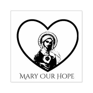 Immaculate Heart of Mary our Hope Rubber Stamp