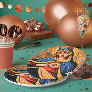 Immaculate Heart of Mary Paper Plate