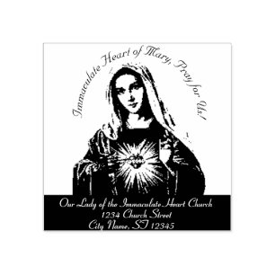 Immaculate Heart of Mary Rubber Stamp