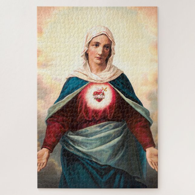 Immaculate Heart Of Mary Sacred Art Jigsaw Puzzle (Vertical)