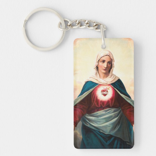 Immaculate Heart Of Mary Sacred Art Key Ring (Front)
