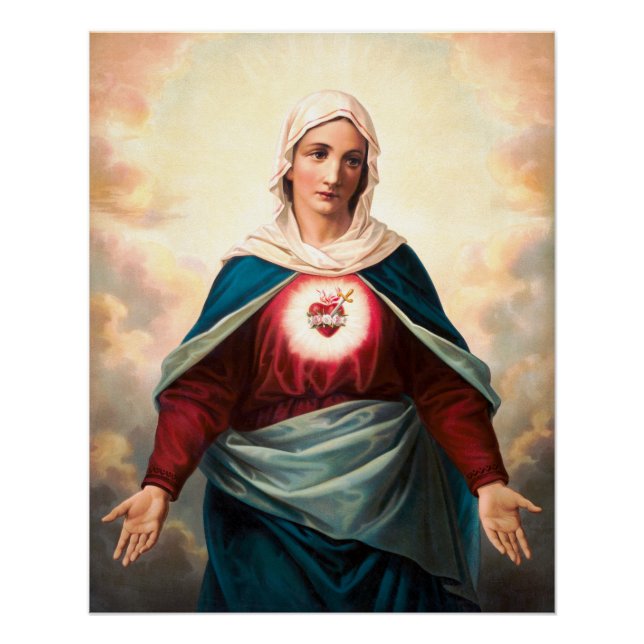 Immaculate Heart Of Mary Sacred Art Poster (Front)
