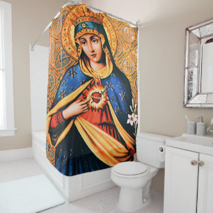Immaculate Heart of Mary Shower Curtain