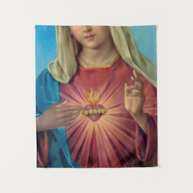 Immaculate Heart Of Mary Tapestry (Front)