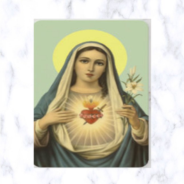 Immaculate Heart of Mary With Lily Prayer Card (Creator Uploaded)