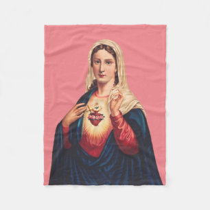 Immaculate Heart of Virgin Mary Fleece Blanket