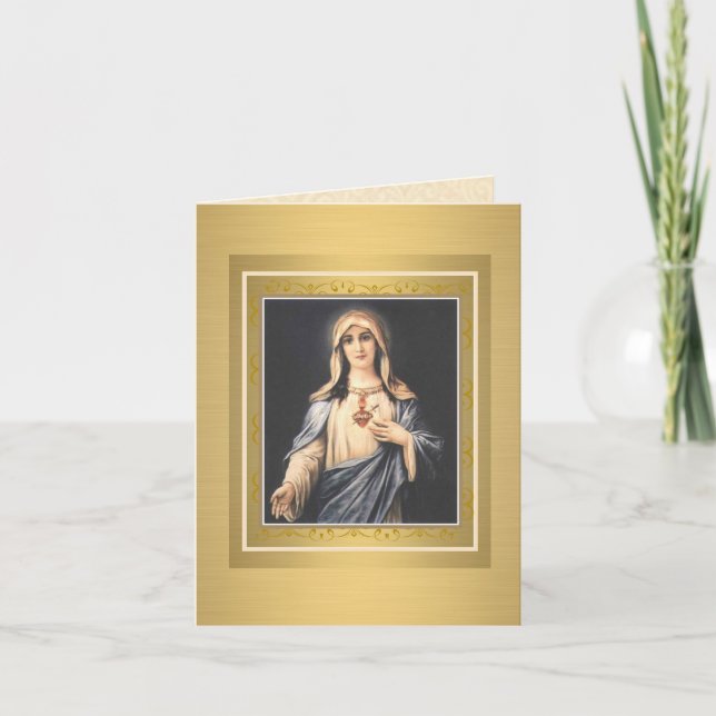 Immaculate Heart of Virgin Mary Greeting Card (Front)