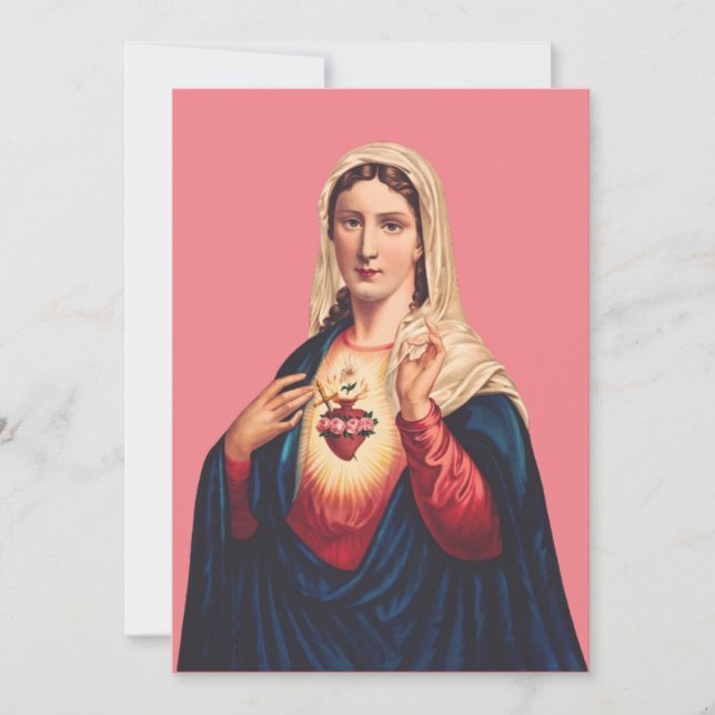 Immaculate Heart of Virgin Mary Invitation (Front)