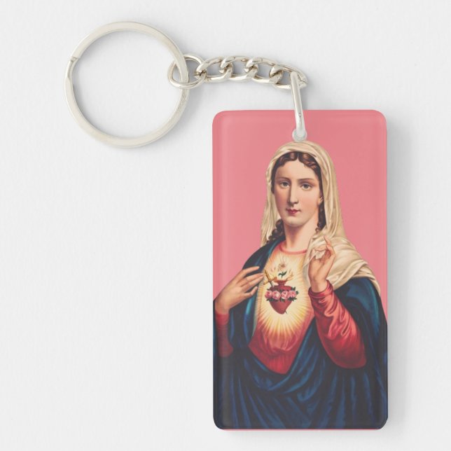 Immaculate Heart of Virgin Mary Key Ring (Front)