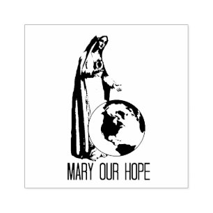 Immaculate Mary our Hope Fatima Rubber Stamp