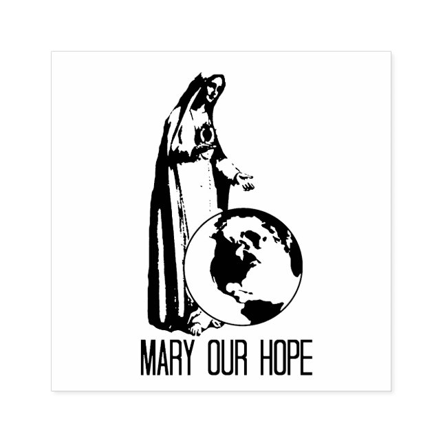 Immaculate Mary our Hope Fatima Rubber Stamp (Imprint)
