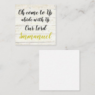 Immanuel card