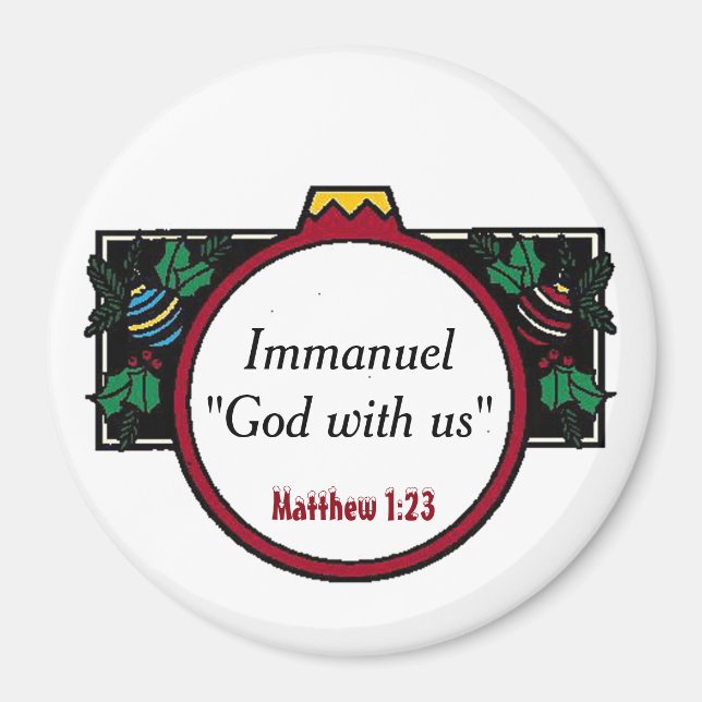 Immanuel God with us Christmas Customise It Magnet (Front)