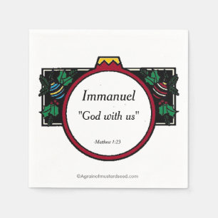Immanuel God with us Christmas Napkin