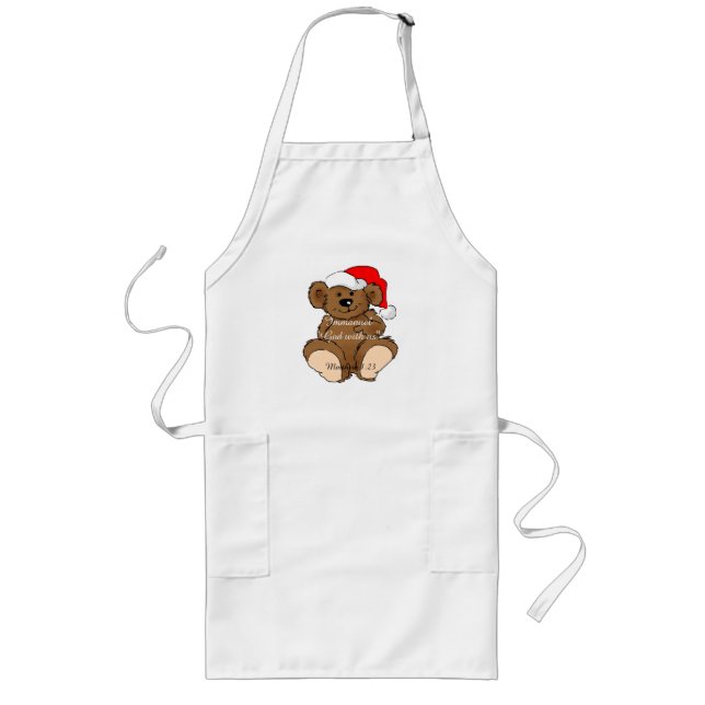 Immanuel God with us Teddy Customise It Long Apron (Front)