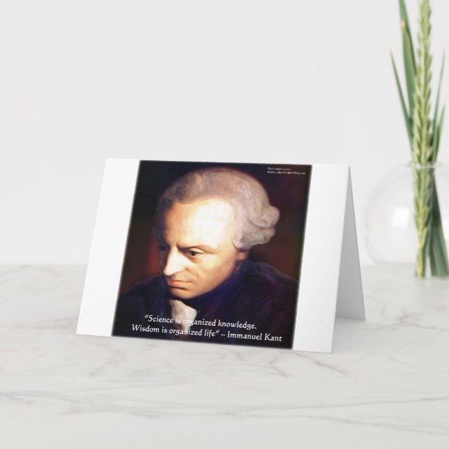 Immanuel Kant Science Vs Knowledge Quote Gifts Card (Front)