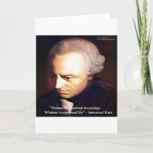 Immanuel Kant Science Vs Knowledge Quote Gifts Card