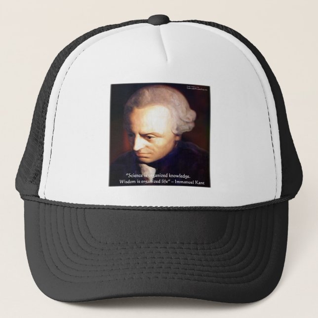 Immanuel Kant Science Vs Knowledge Quote Gifts Trucker Hat (Front)