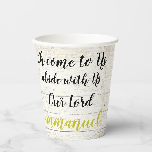 Immanuel  paper cups (Front)