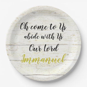 Immanuel paper plate