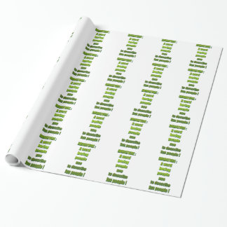 Immature funny text wrapping paper