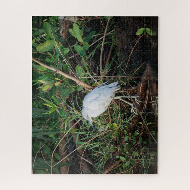 Immature Little Blue Heron Jigsaw Puzzle (Vertical)