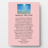 Immerse Me Lord Plaque