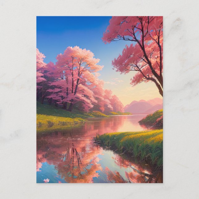 Immersing in the Peace and Beauty Postcard (Front)