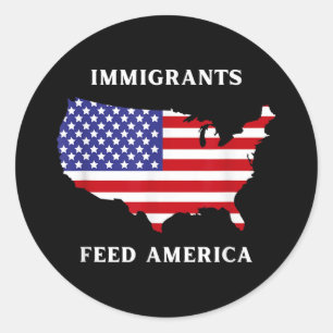 Immigrants Feed America Refugee Rights Liberal Ant Classic Round Sticker