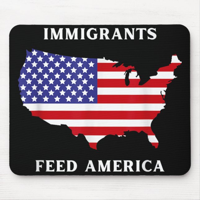 Immigrants Feed America Refugee Rights Liberal Ant Mouse Pad (Front)