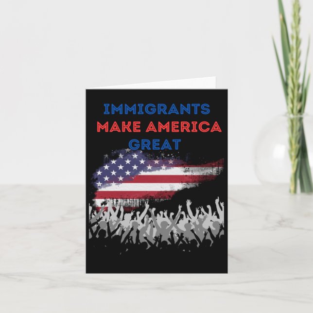 Immigrants Make America Great. Sticker  Card (Front)