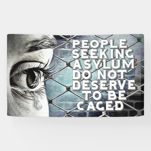 Immigration and Refugee Support Protest banner (Horizontal)