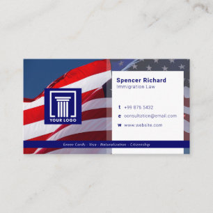 Immigration Attorney Modern Business Card