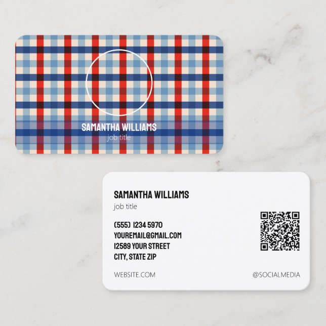 Immigration Custom QR or Logo Business Card (Front/Back)