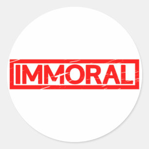 Immoral Stamp Classic Round Sticker
